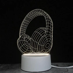 Home Decor Wholesale Custom Acrylic Team Logo Base USB Touch + Remote LED Night Light 3D Illusion Table Lamp Gift lights