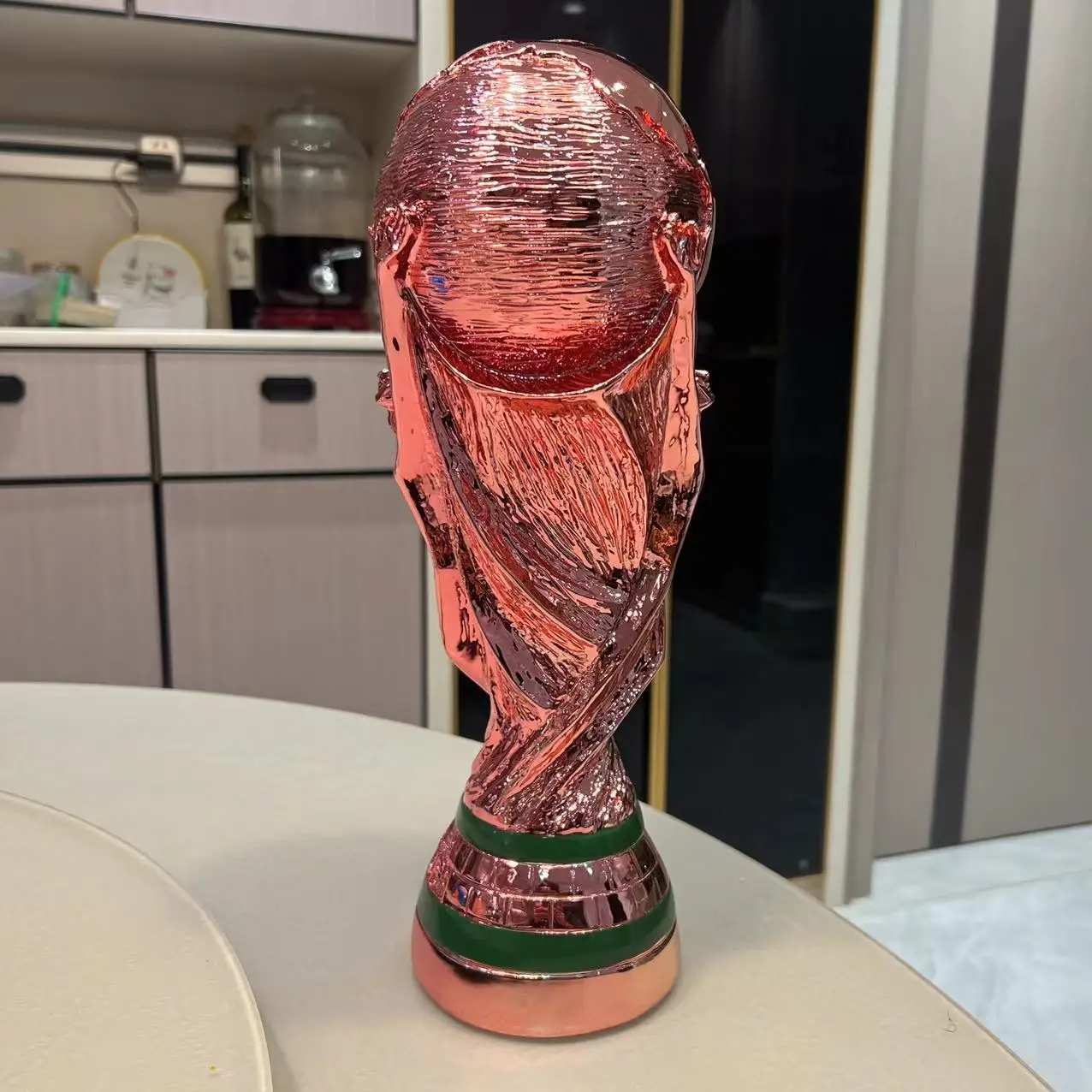 Wholesale Custom Metal Resin Trophy 37cm World Sports Football Soccer Trophy Cup Model 2023 Metal Award Trophy