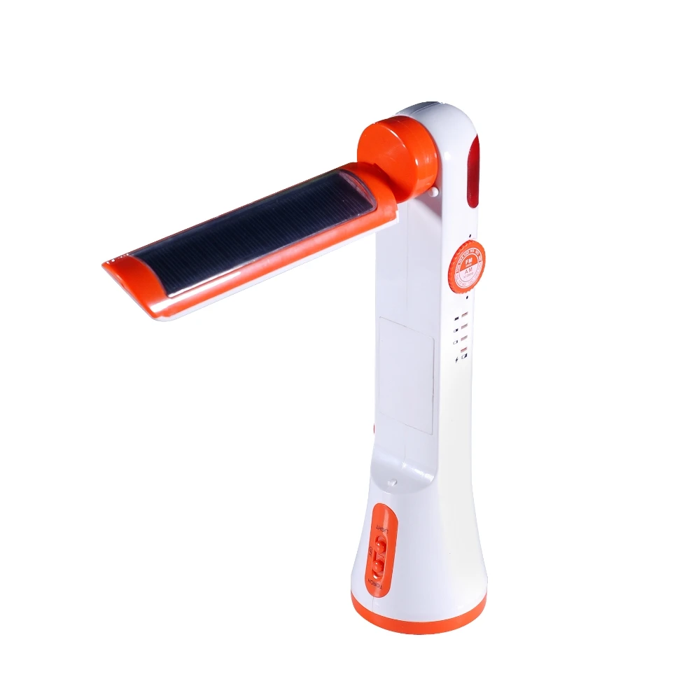 
Solar hand crank self-powered emergency FM radio with LED flashlight and power bank 