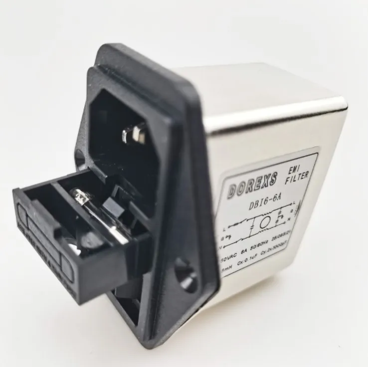 Factory supply, RFI filter DBI6-6A, 1A, 3A with safety switch 3 in 1 socket filter