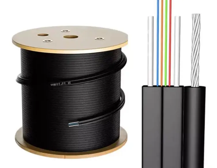 Single Mode G652D G657A2 1 core Steel Wire FRP 1km 2km Fiber Optic Cable GJYXCH GJYXFCH FTTH Drop Cable