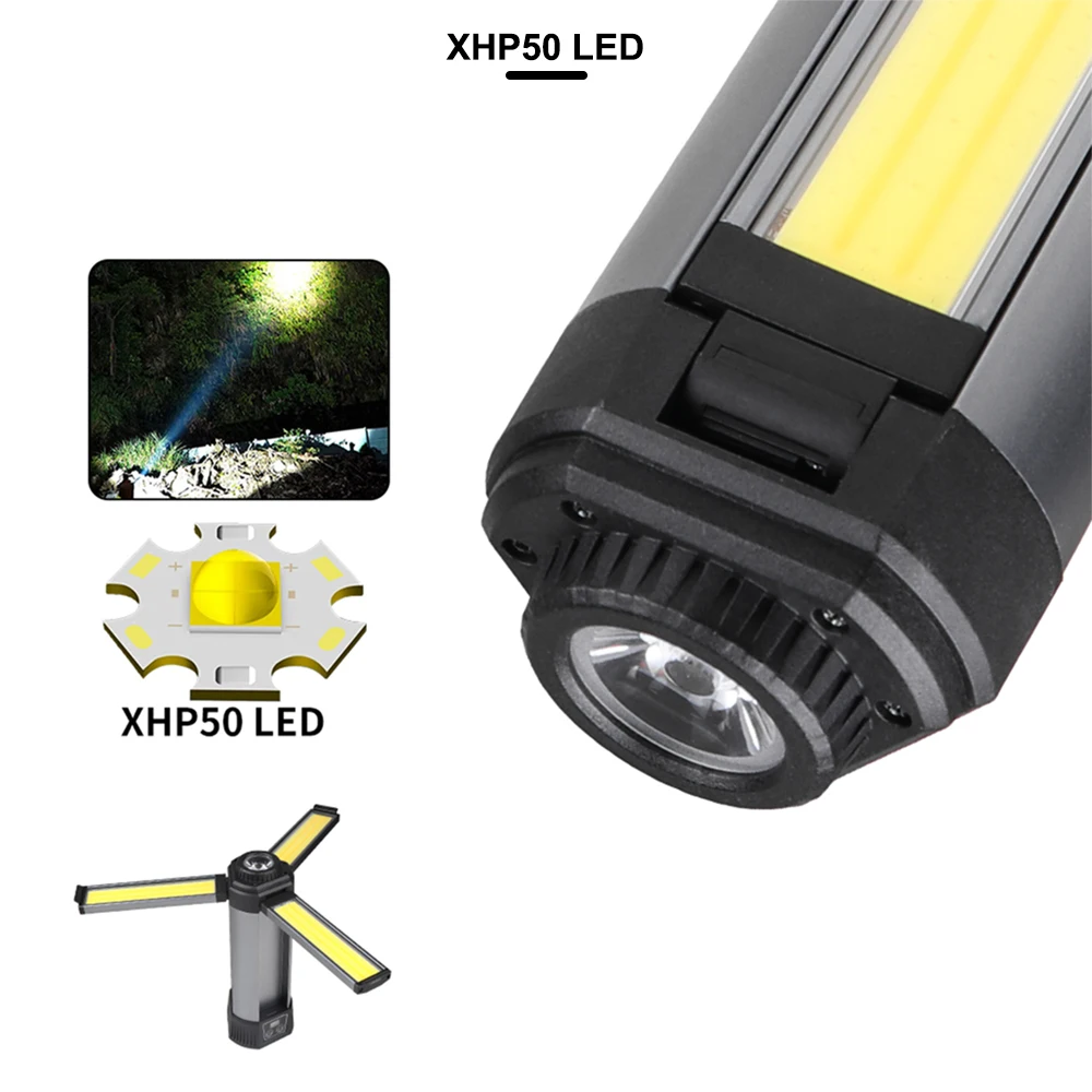 Adjustable Height Camping Tent Light Built-in 3*18650 Battery Waterproof LED Camping Lanterns