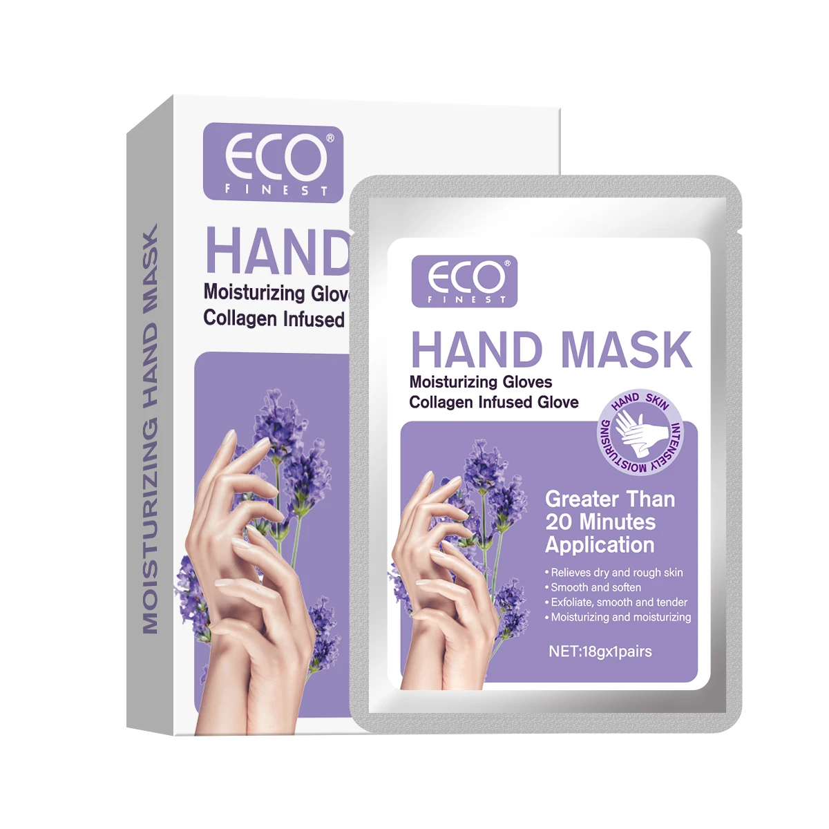 3 Pairs Lavender Moisturizing Hands Mask for Dry Hands Treatment, Remove Dead Skin, Cracked Hands for Women or Men -281273