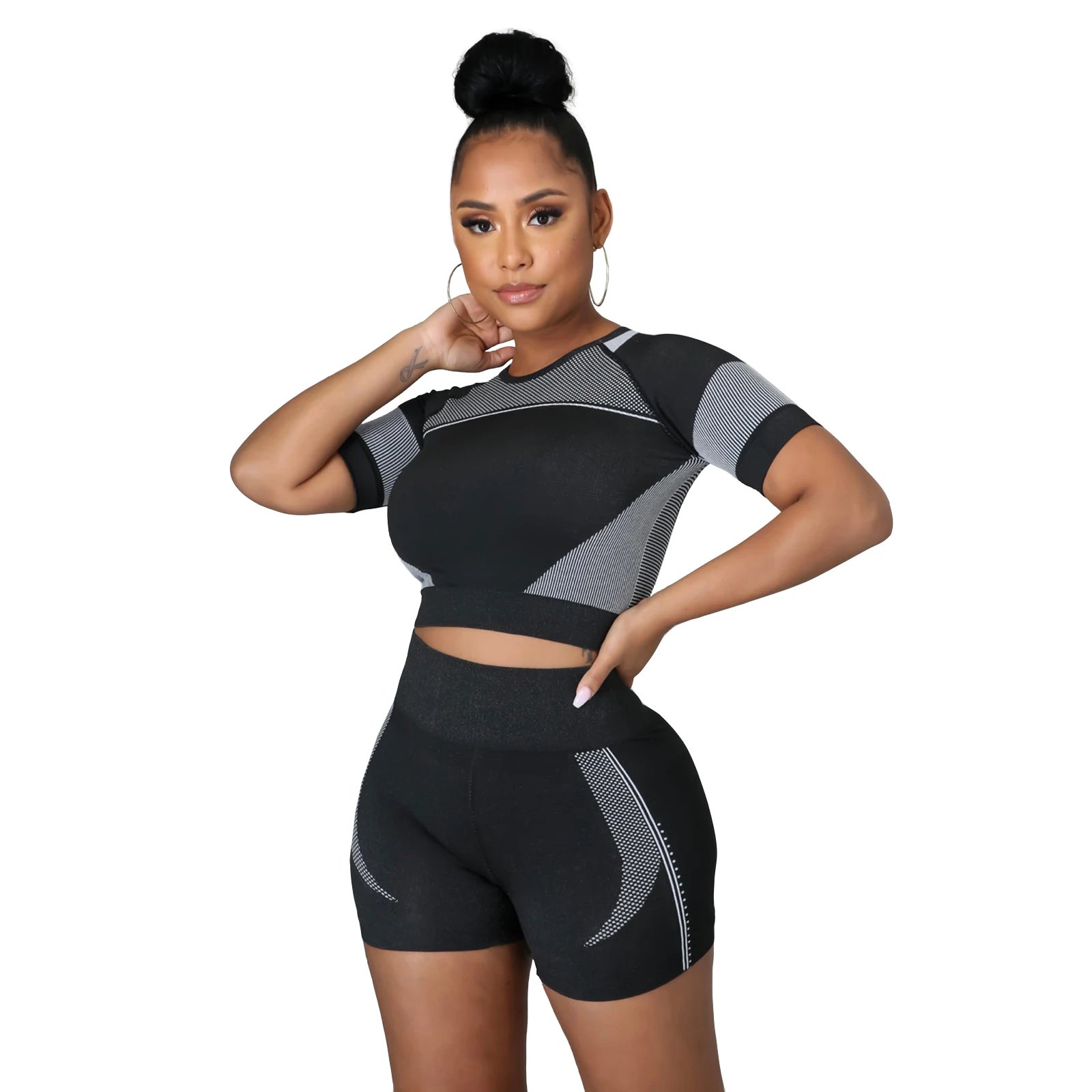 2021 Экологичная спортивная одежда, комплект из двух предметов для йоги, фитнеса для женщин