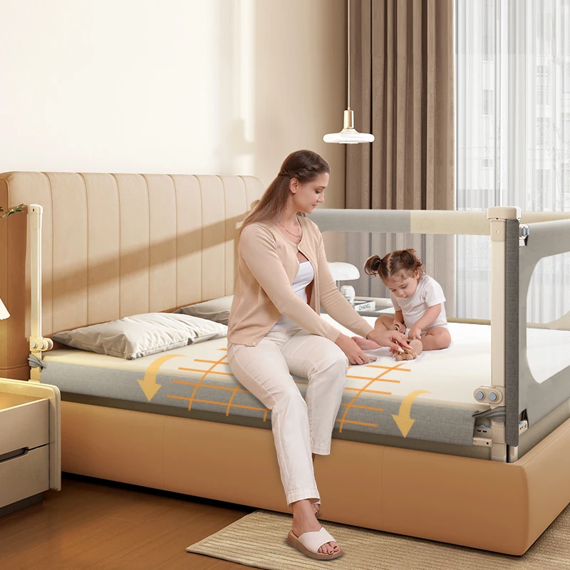 Factory Direct Sales Baby Bed Safety Guards With Adjustable Lifting Rod Bed Rail For Baby Customizable