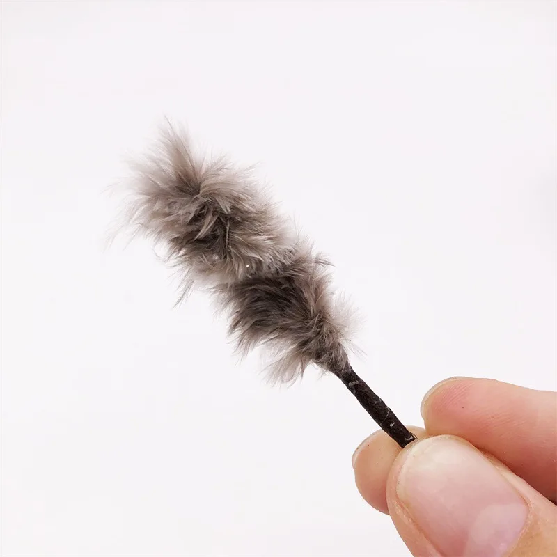 1:12 Mini Doll House Furniture Pocket Ornaments Feather Duster Play House Chicken Feather Brush Duster Broom