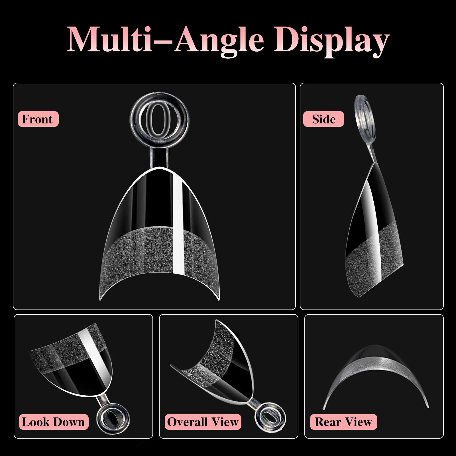 New 600pcs Nail Art Tips Nail Ultra Short Scratch Free Frosted Finger Extensions Artificial Nail Tips Set