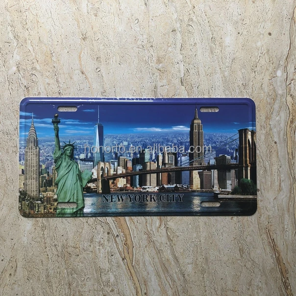 
2021High Quality Custom Logo Embossed Aluminum Car License Plate Metal Car Number Plate for Souvenir 