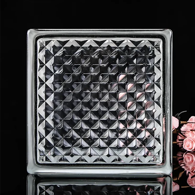 Colored Crystal Glass Bricks Hollow Glass Brick Hollow Glass Block for Wall Decoration Modern Style