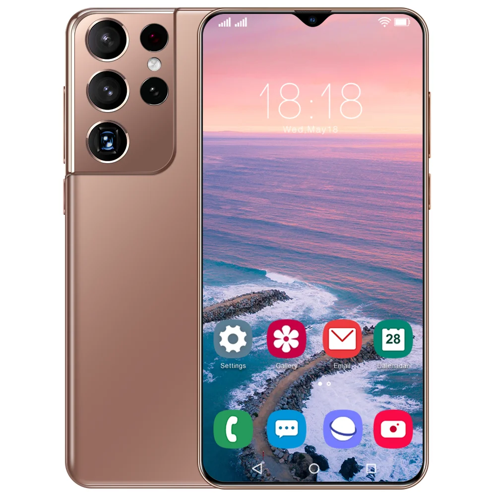 Amazon Hot Selling S21Ultra 5G Mobile Phone Qualcomm 888 Ten Core Android Phone Support Wholesale Support OEM