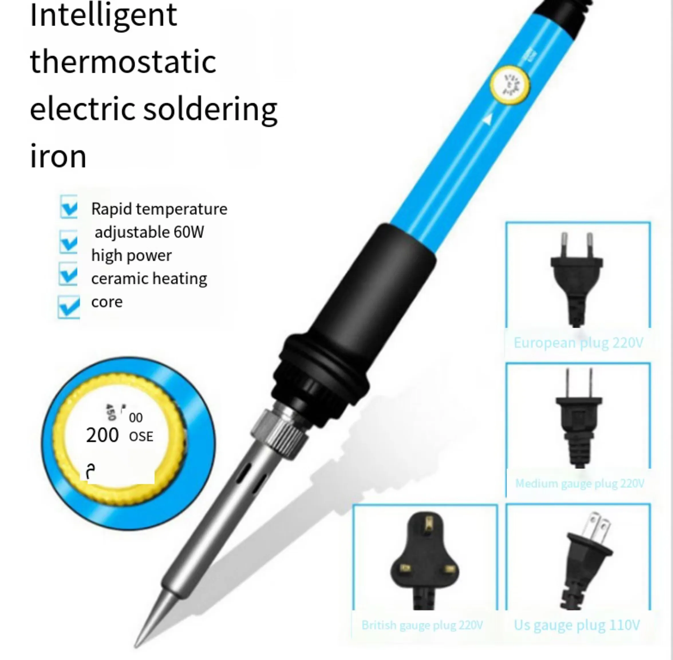 Wholesale US plug 60W Adjustable Temperature Electric Solder Iron Rework Station Handle Heat Pencil Welding Repair Tools