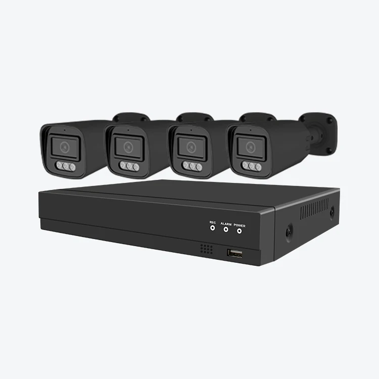 4CH 4MP 5MP 8MP Smart Hybrid IP Camera Outdoor Bullet Camera Surveillance Security POE NVR Kit