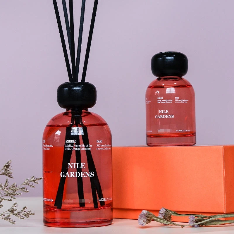 Luxury gift box Home Fragrance Glass Jar Air Fragrance Reed Diffuser With Rattan Sticks