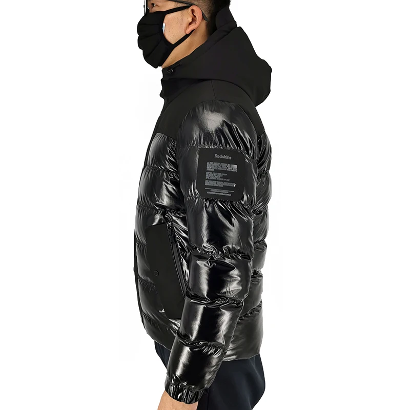 ALIKE Mens Warm Puffer Jacket Block Color Thicken Padded Water Repellent & Breathable Men Winter Jacket With Hood