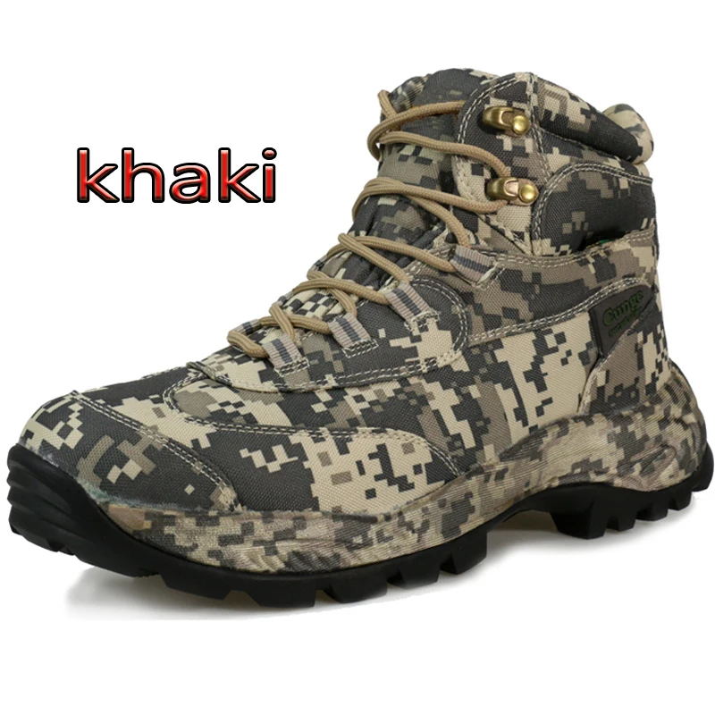 
Army Camo Hunting Boots with 100% waterproof Membrane Outdoor hiking boots Forest 