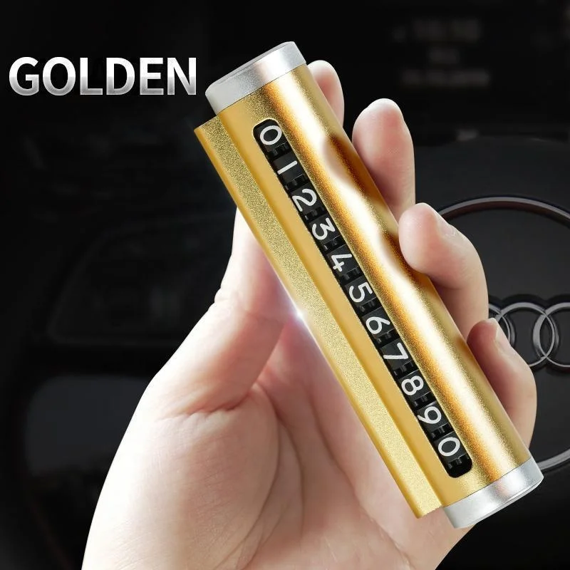Jiesen New Creative Cellphone Number Card Moving Car Temporary Parking Metal Mobile Phone Number Plate
