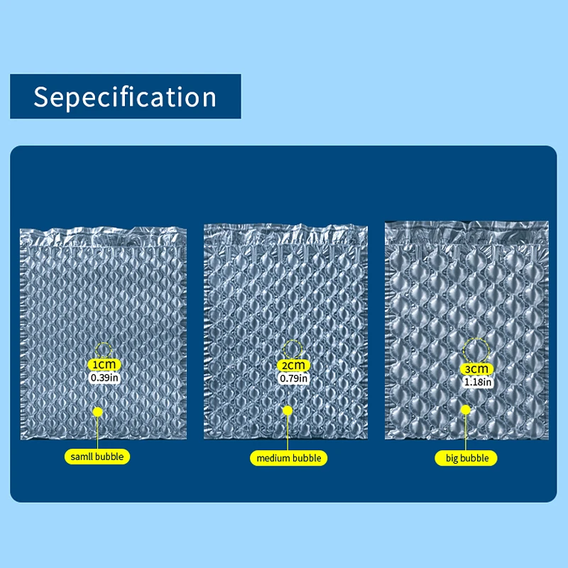 Plastic Packing Cost Save Bubble Film Air Filling Protective Packaging Air Pillow Film Bubbled Air Roll