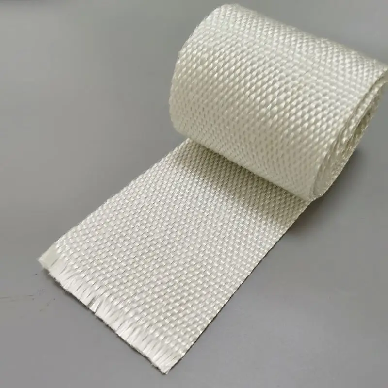 Exhaust heat insulating tape professional manufacture custom white textured fiberglass plain woven tape