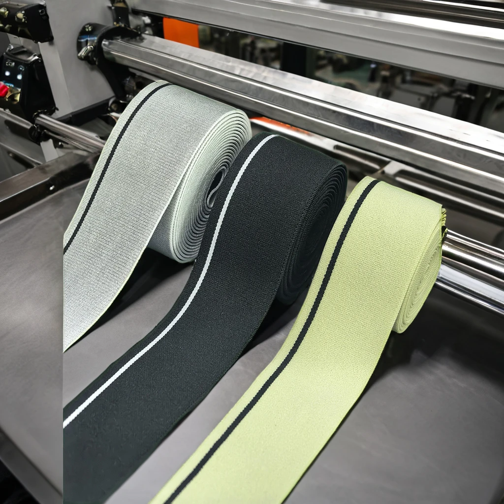 Best Price Silicon Elastic Logo printed Elastic Textile Accessories Printed Webbing Tape Elastic Belt Logo Elastic Band