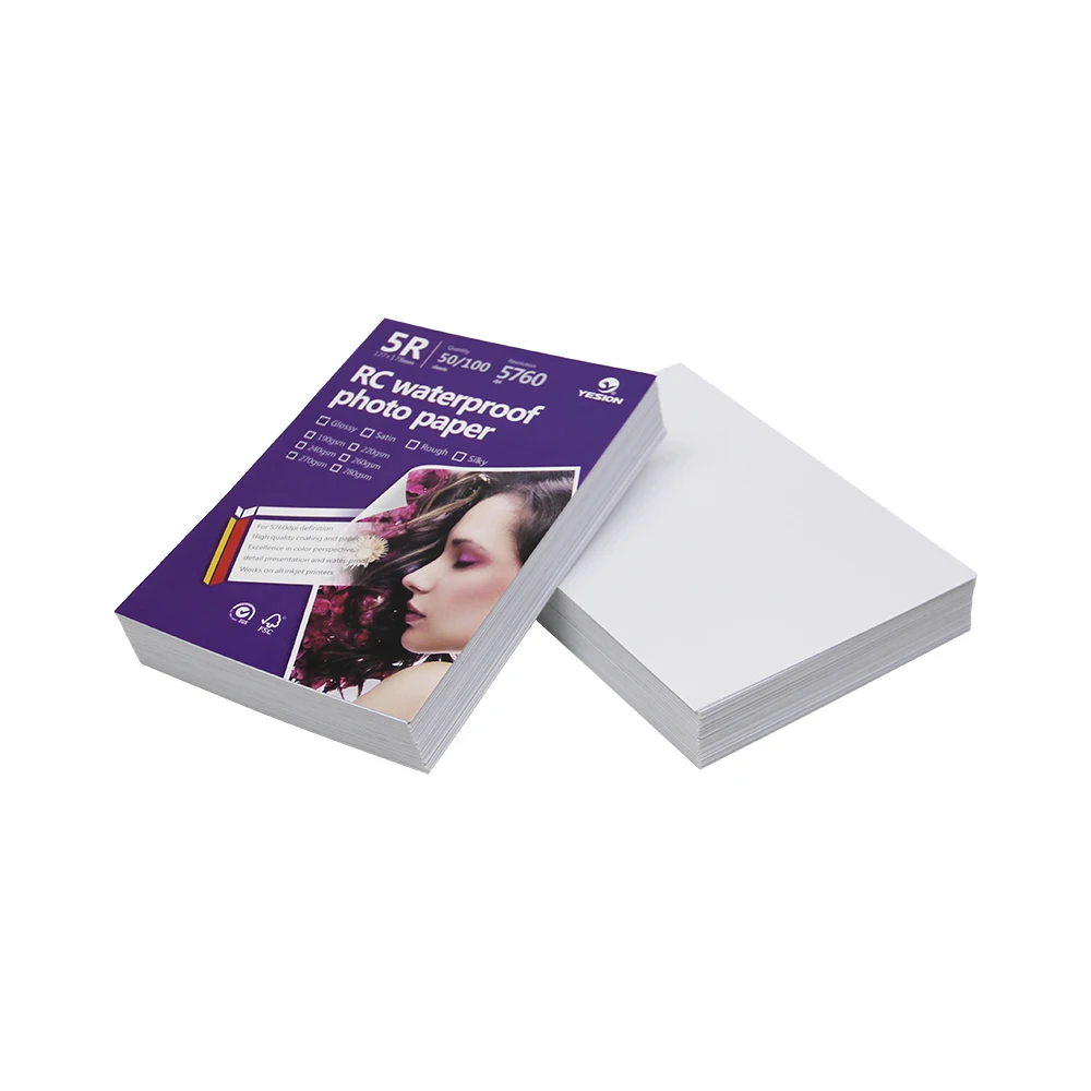 260gsm RC Resin Coated Waterproof Glossy 3R 4R 5R A3 A4 Photo Paper 4x6 5x7 photo paper sheets