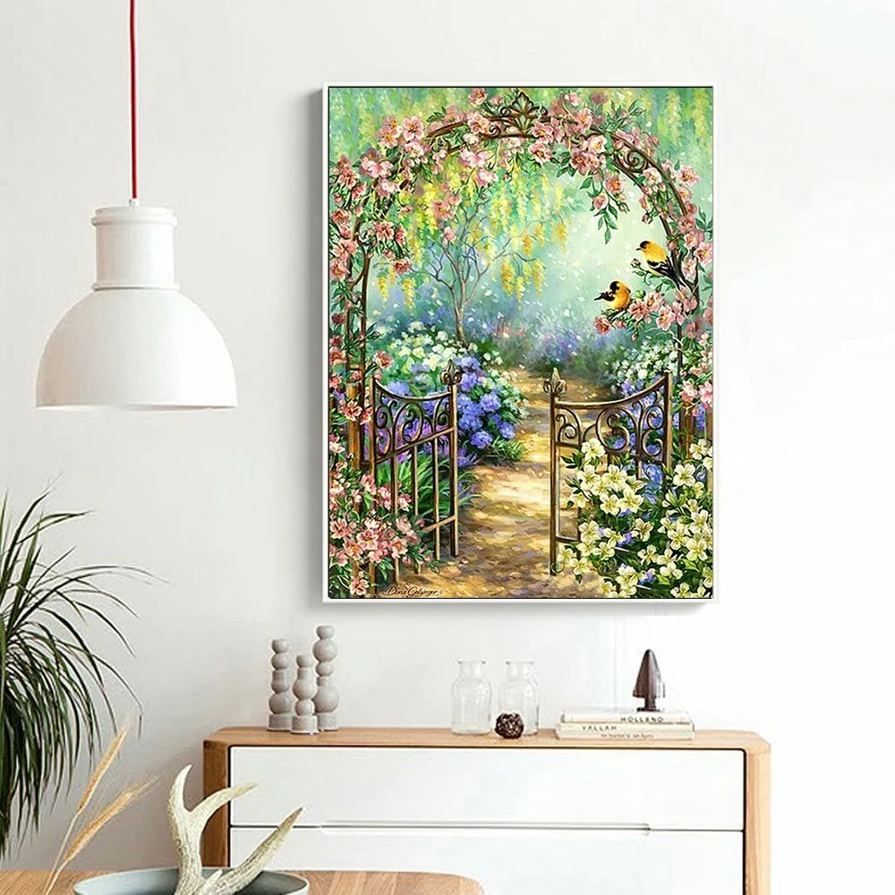 2021 new design Diamond Painting village Full Square/round Stones Diamond Embroidery scenery for livingroom