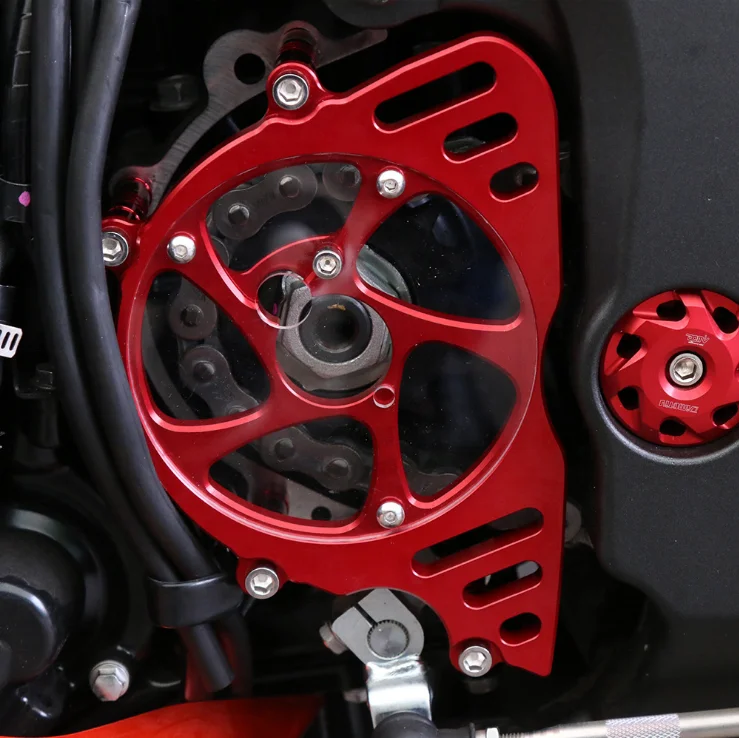 Motorcycle CNC Aluminum Front Sprocket Chain Guard Cover Left Side Engine For KAWASAKI Z1000 Z1000SX