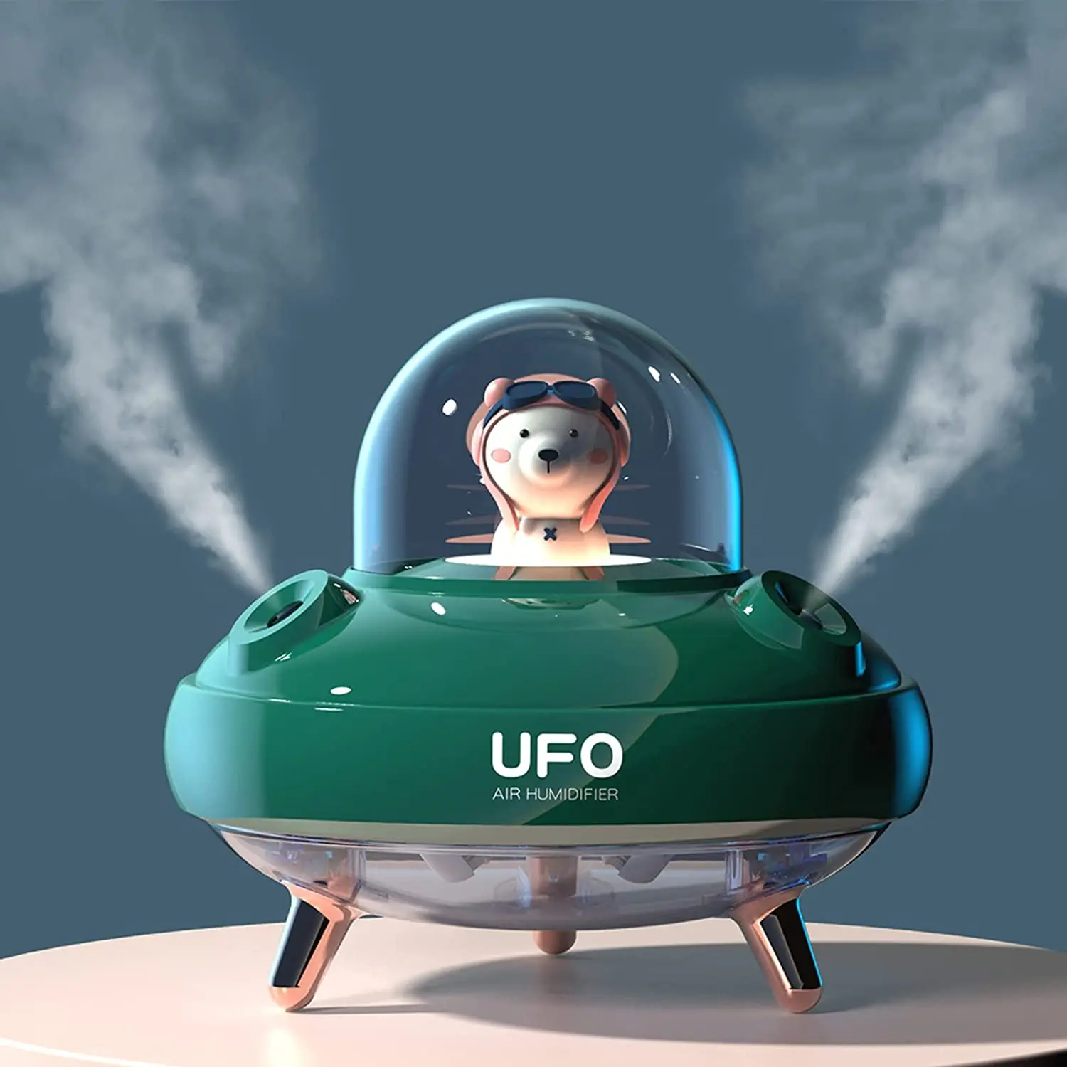 Amazon Hot Selling UFO Toy Atomizer Water Meter Ultrasonic Quiet Desktop Mini USB Aromatherapy Humidifier
