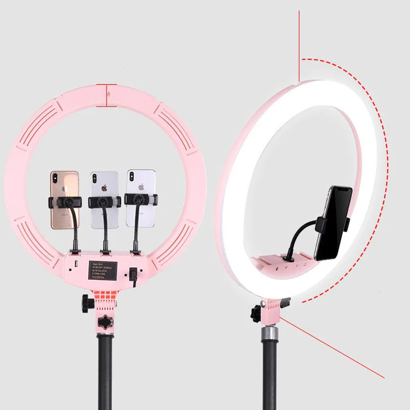 
Wholesale Price Dimmable Makeup18 Inch Ring Light With Cell Phone Holder Tripod Stand Selfie Led Circle Ring Light 