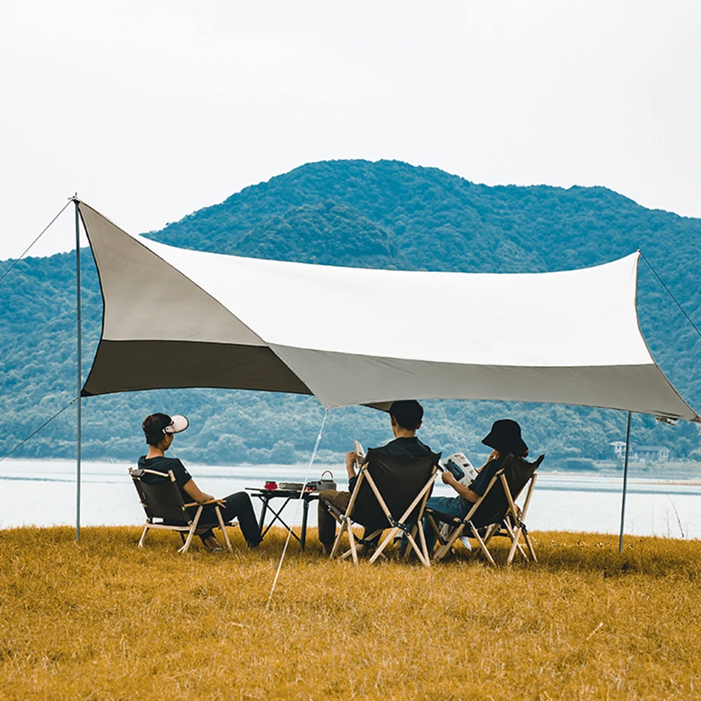 Outdoor Camping Tent Rain Fly tarp 210T Nylon ripstop PU 2000 Waterproof Lightweight Survival Gear Shelter for Camping