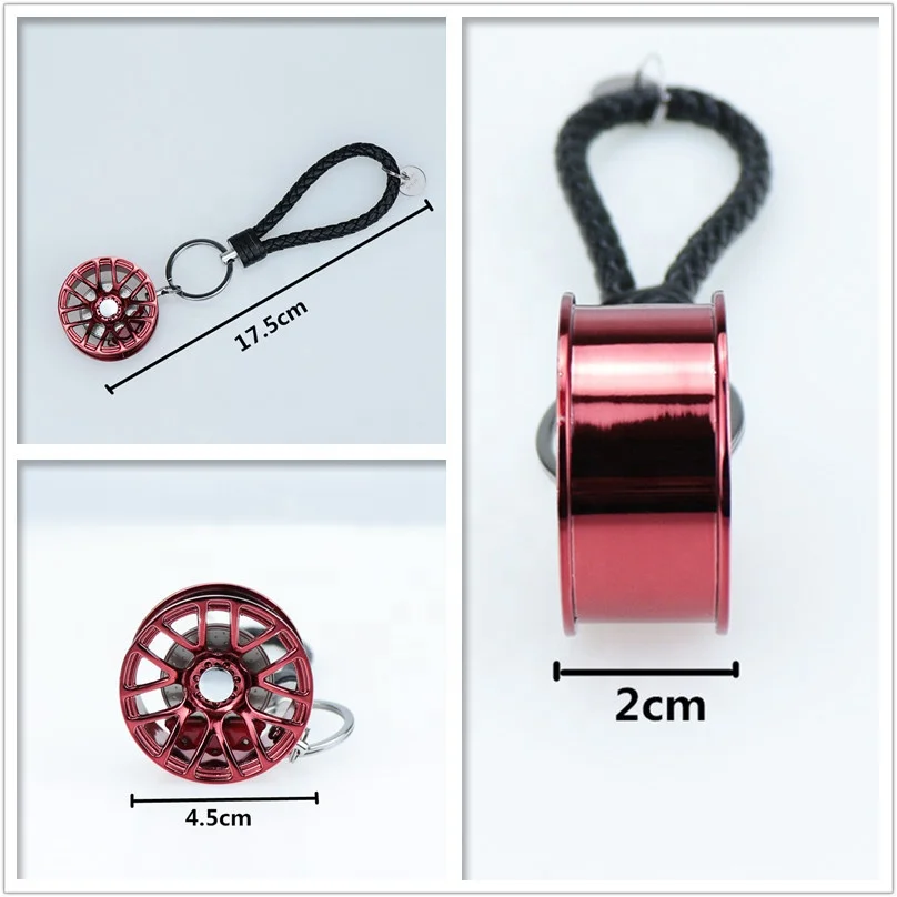 Car wheel shape 45mm rearview mirror pendant hanging brake disc wheel tire car interior jewelry 6 colors