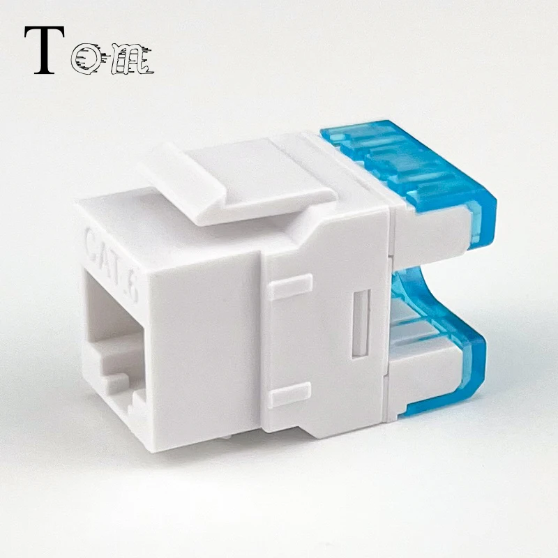 TOM-KJ-45 CAT5E/CAT6/CAT6A UTP Keystone Jack Punch down type, 180 degree UTP RJ45 Keystone Jack For Patch Panel and faceplate