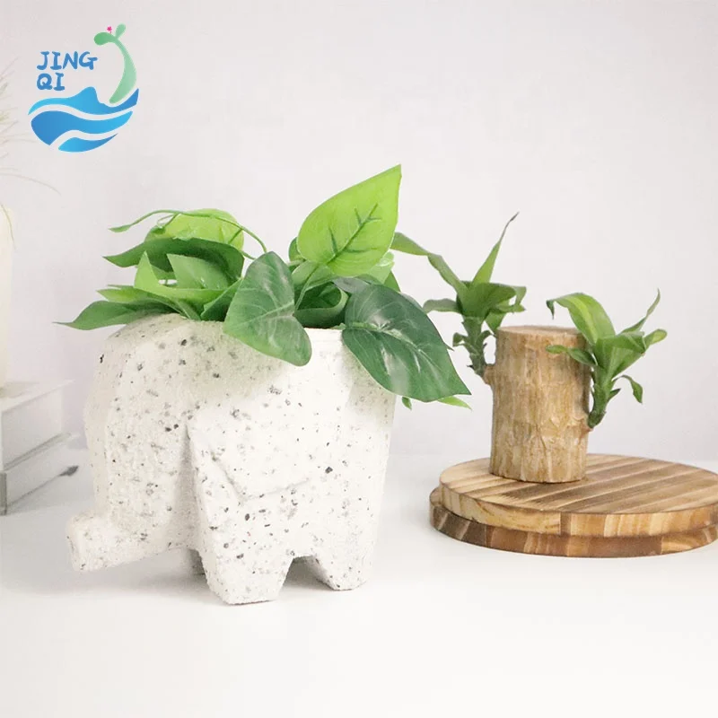 Китай jingqi оптовая продажа керамические декоративные большие металлические дешевые бетонные европейские милые цветные цветочные горшки