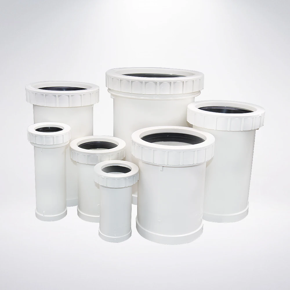 high quality pvc plastic pipe fittings accessories Extended expansion joint coupling