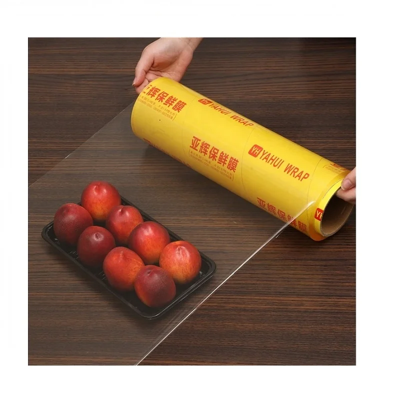 10 Micron Clear PVC Food Wrap Cling Film For Fruits Packaging