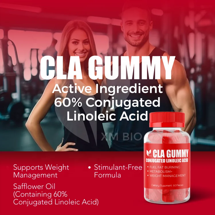 Customized Non-Stimulating Conjugated Linoleic Acid CLA Gummy Supports Healthy Weight Loss Management Lean Muscle Mass