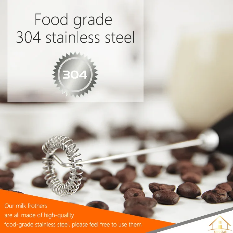 Colorful Handheld Plastic Milk Frother Mini Milk Foamer Battery Operated Portable Drink Mixer with Frother Stand for Coffee