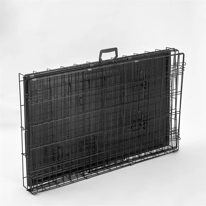 30 36 42 48 Inch Durable Metal Collapsible Foldable Dog Cage Big Size Folding Large Cheap Iron Pet Cages Dog Crate With Divider