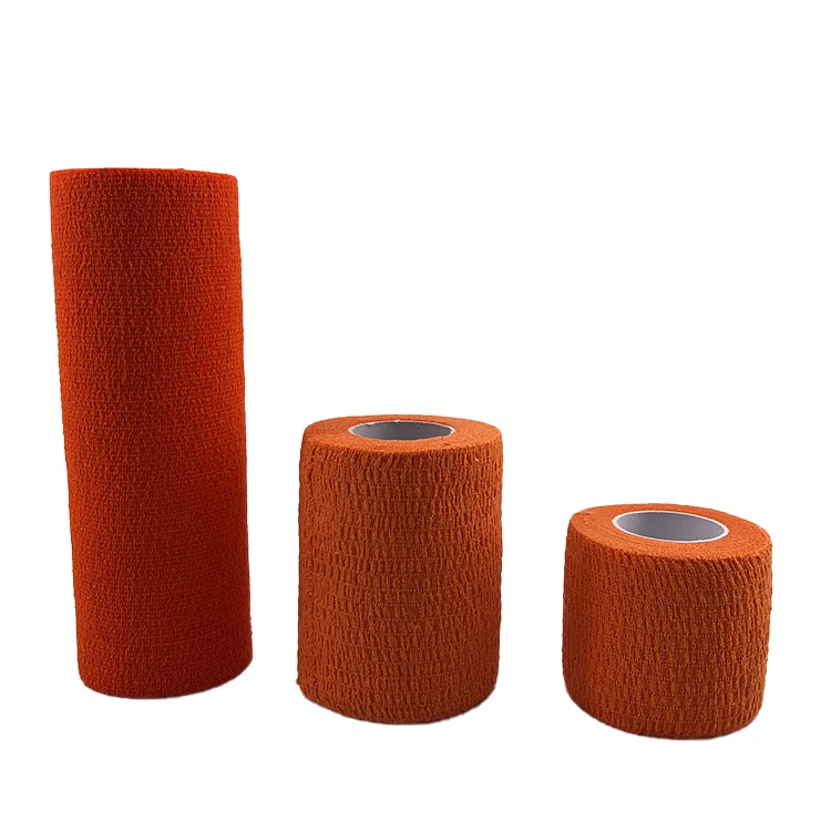 Medical elastic tape 100% cotton fabric cohesive bandage