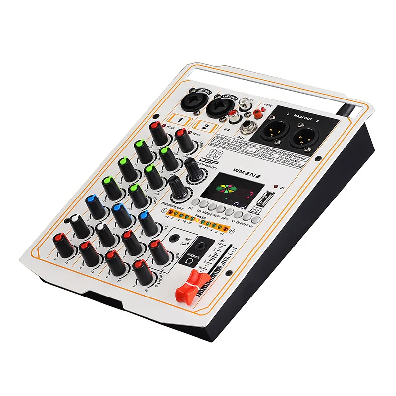 Аудио звуковая карта микшер плата консоль настольная система интерфейс USB BT + 48 В питание стерео цифровой 4 канала