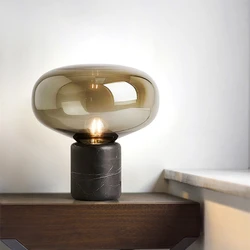 Nordic postmodern simple creative designer study bedroom bedside living room marble table lamp