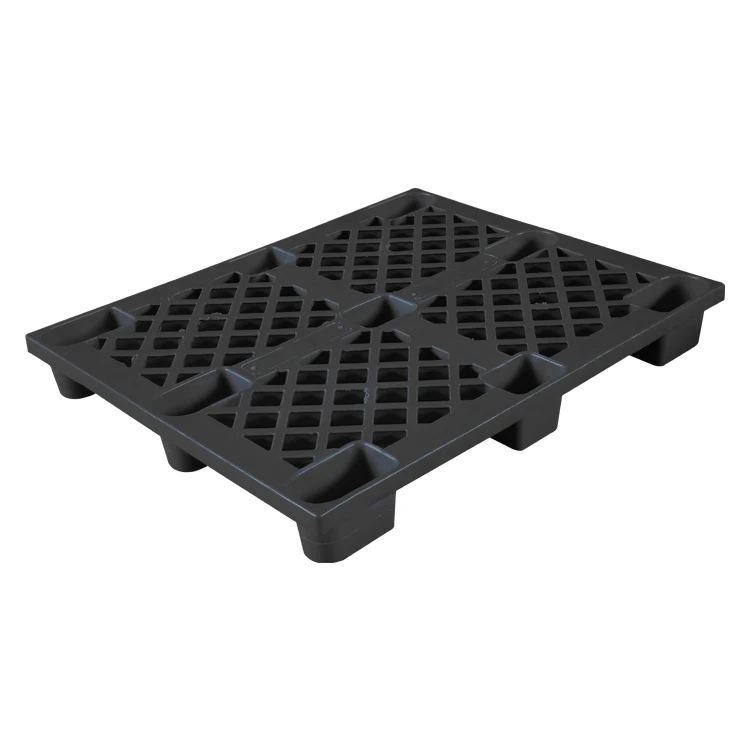 one way-used export Plastic Pallet 1200*1000*145mm high quality Light Duty black cheap storage hdpe