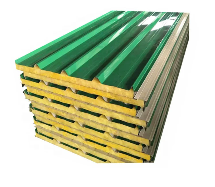 Thermal Insulated Roof Sandwich Panel Non-combustible rock wool