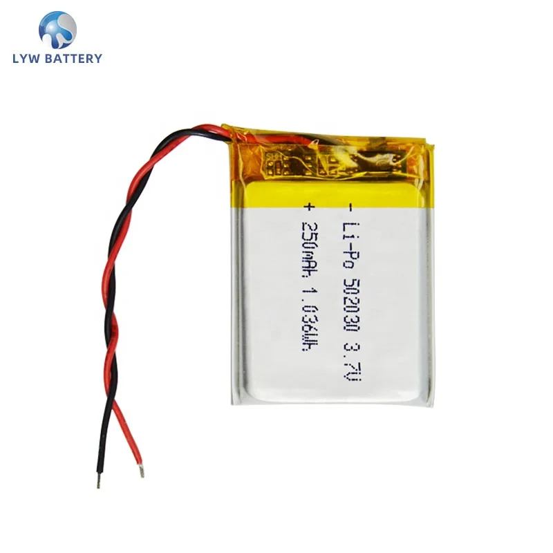 LYW Factory Direct Sales High temperature lithium ion battery 402030 3.7V 185mah~250mah lipo cell battery for GPS With PCM, wire