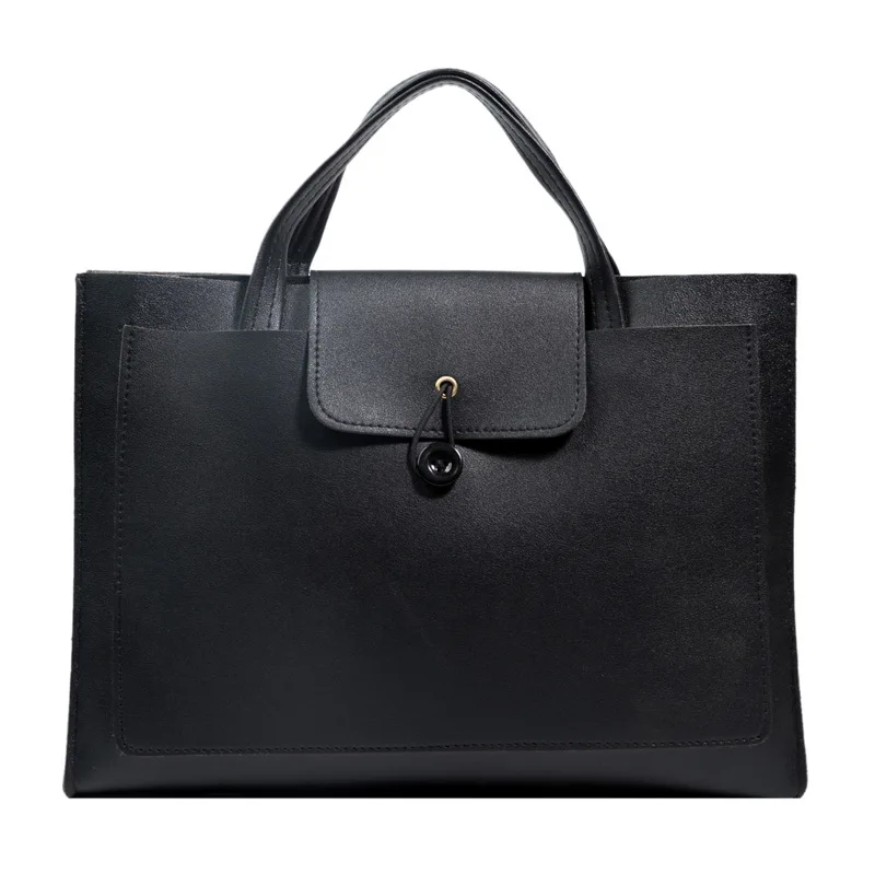 2022 Summer New Fashion Solid Color PU Waterproof Multifunctional Portable Business Lady Briefcase Office Laptop Bag