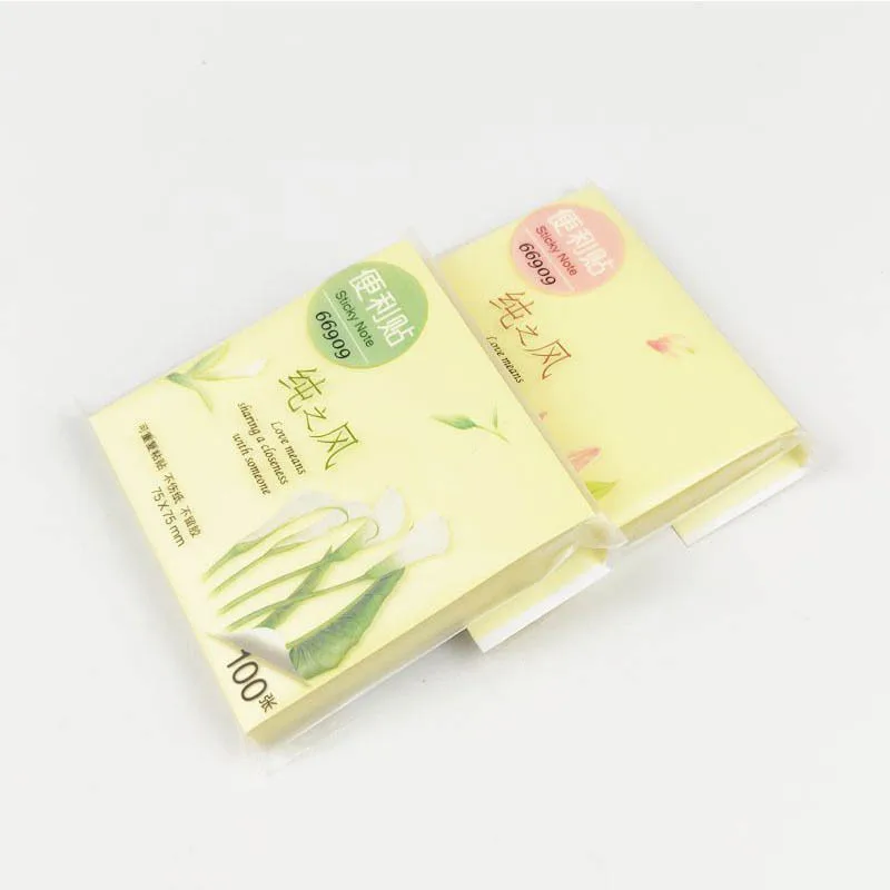 Customized low price group die cut shaped sticky memo pad notepad