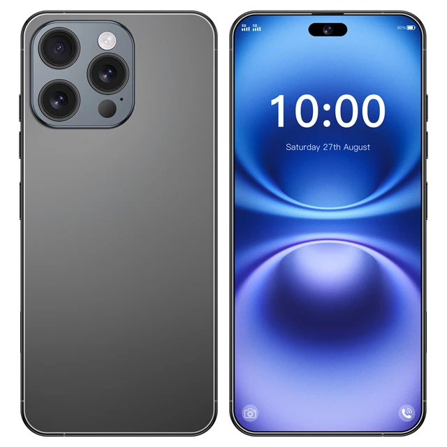 New Copy 15 Pro Max 4G 5G Smartphone Unlocked Dual Sim Card 64MP 15 Pro Max Have Logo Brand New Version i16 Pro Max Cell Phone