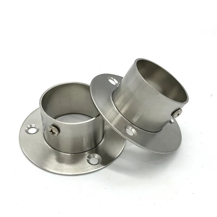 Stainless steel wardrobe support raille tube bracket for sale