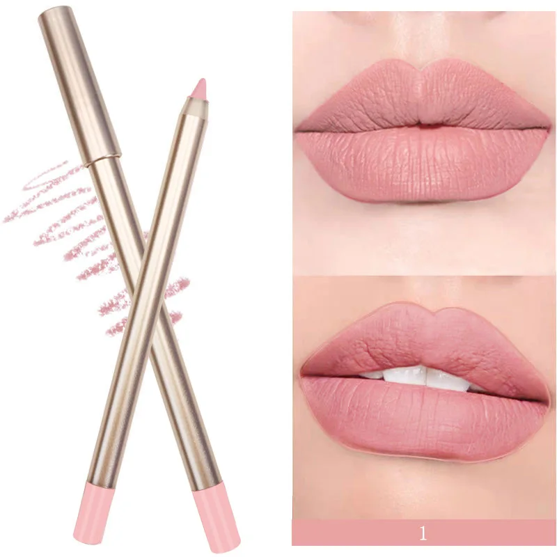 Wholesale Beauty Makeup Long Lasting Waterproof Vegan Creamy High Pigment Lip Liner Brown Private Label Lip Liner Pencil