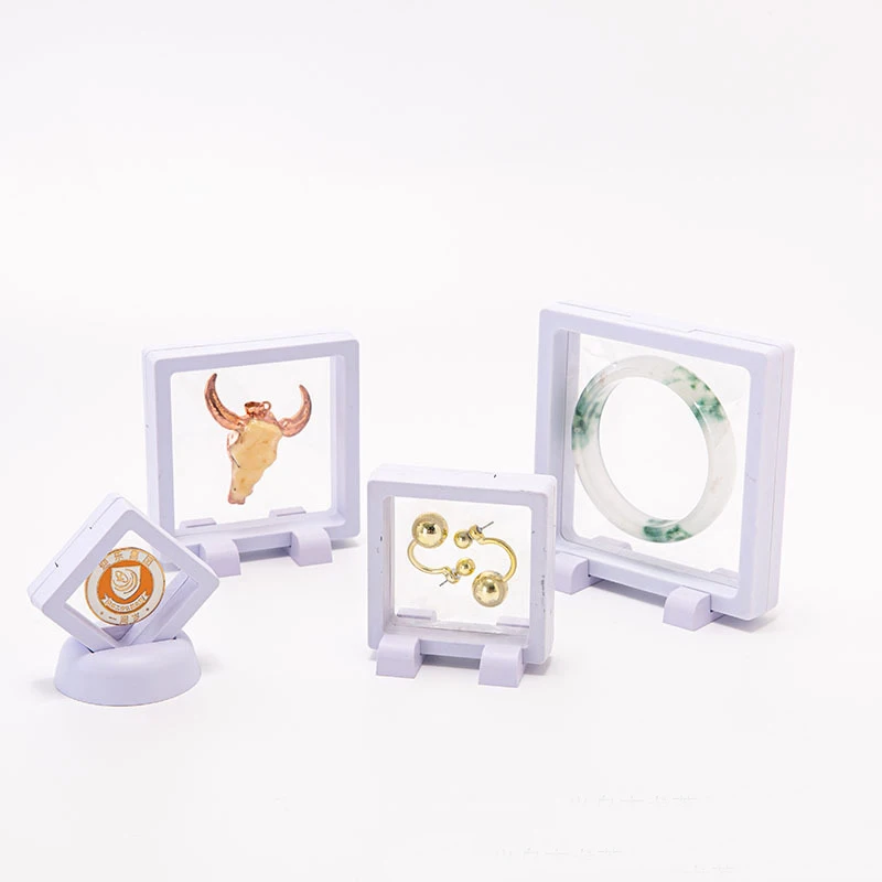 Photo 3d Suspension Floating Frame Multifunction Case Clear Jewelry Packaging Display Box Joyero