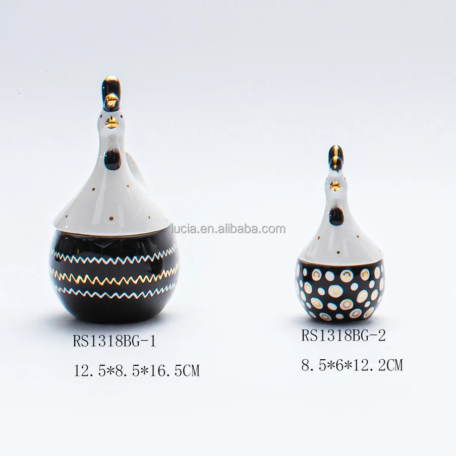 New Design Ceramic Easter Hen Figurine Unique Easter Ornament Easter Chicken Decoration